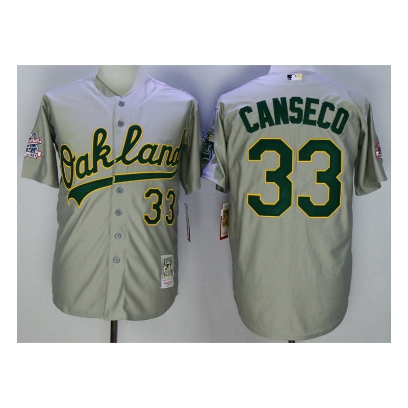 Cheap Jose Canseco Athletics Jersey From China Gray #33 In Men Women Youth Size