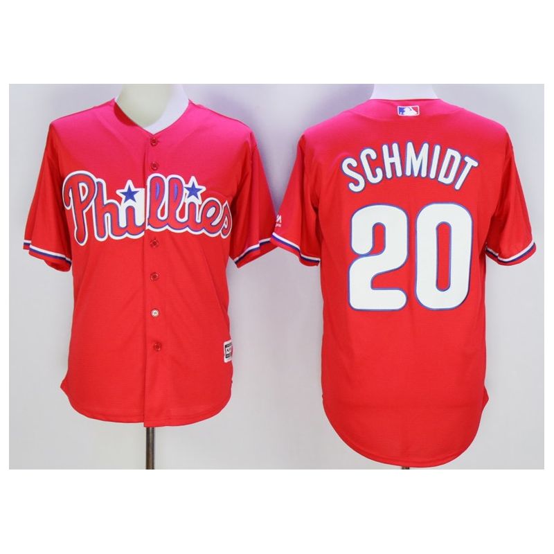 Cheap Mike Schmidt Phillies Jersey From China Red #20 In Men Women Youth Size