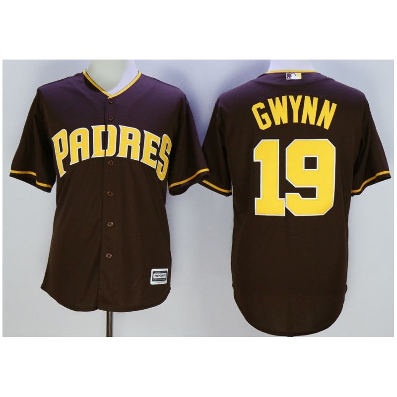 Cheap Tony Gwynn Padres Jersey From China Brown #19 In Men Women Youth Size