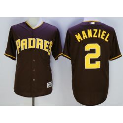 Cheap Johnny Manziel Padres Jersey From China Brown #2 In Men Women Youth Size