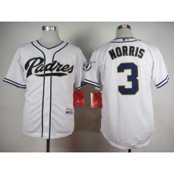 Cheap Derek Norris Padres Jersey From China White #3 In Men Women Youth Size