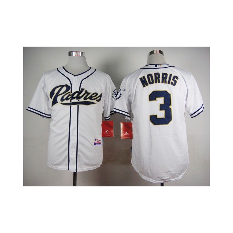 Cheap Derek Norris Padres Jersey From China White #3 In Men Women Youth Size