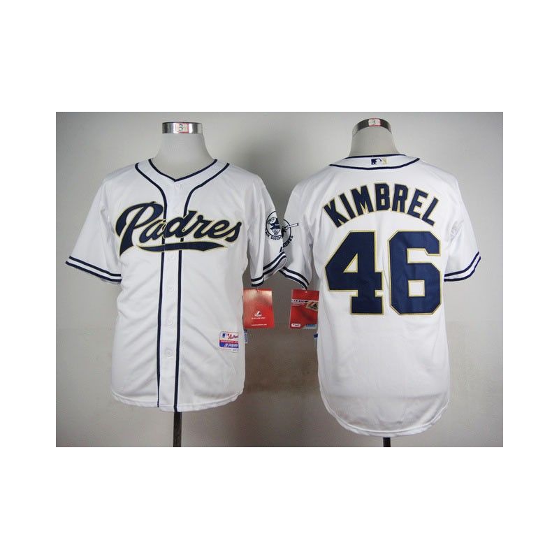 Cheap Craig Kimbrel Padres Jersey From China White #46 In Men Women Youth Size