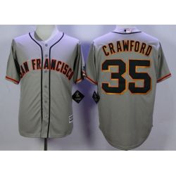 Cheap Brandon Crawford Giants Jersey From China Grey #35 In Men Women Youth Size