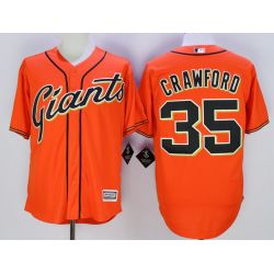 Cheap Brandon Crawford Giants Jersey From China Orange 2016 #35 In Men Women Youth Size