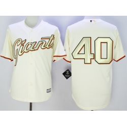 Cheap Madison Bumgarner Giants Jersey From China Cream 2014 Champion #40 In Men Women Youth Size