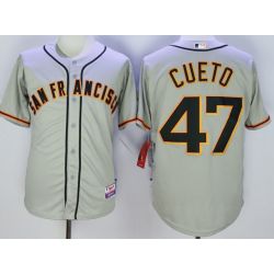 Cheap Johnny Cueto Giants Jersey From China Grey #47 In Men Women Youth Size