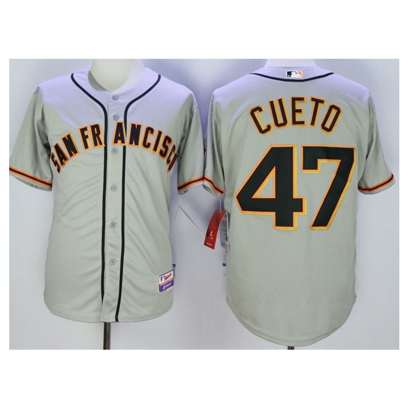 Cheap Johnny Cueto Giants Jersey From China Grey #47 In Men Women Youth Size