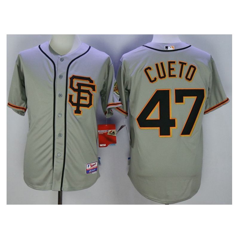 Cheap Johnny Cueto Giants Jersey From China Grey SF #47 In Men Women Youth Size