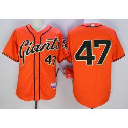 Cheap Johnny Cueto Giants Jersey From China Orange #47 In Men Women Youth Size