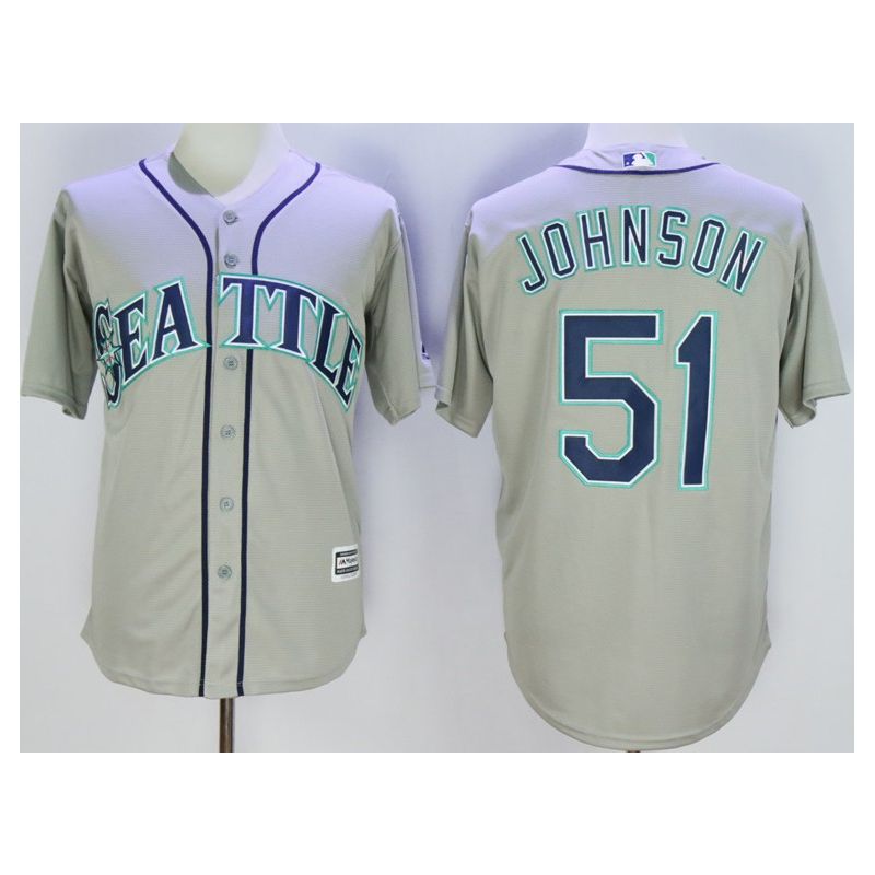 Cheap Randy Johnson Mariners Jersey From China Gray #51 In Men Women Youth Size