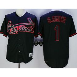 Cheap Ozzie Smith Cardinals Jersey From China Black 2016 Fashion #1 In Men Women Youth Size