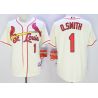 Cheap Ozzie Smith Cardinals Jersey From China Cream #1 In Men Women Youth Size