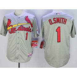 Cheap Ozzie Smith Cardinals Jersey From China Grey #1 In Men Women Youth Size