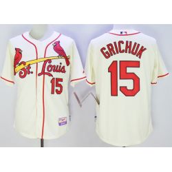 Cheap Randal Grichuk Cardinals Jersey From China Cream #15 In Men Women Youth Size