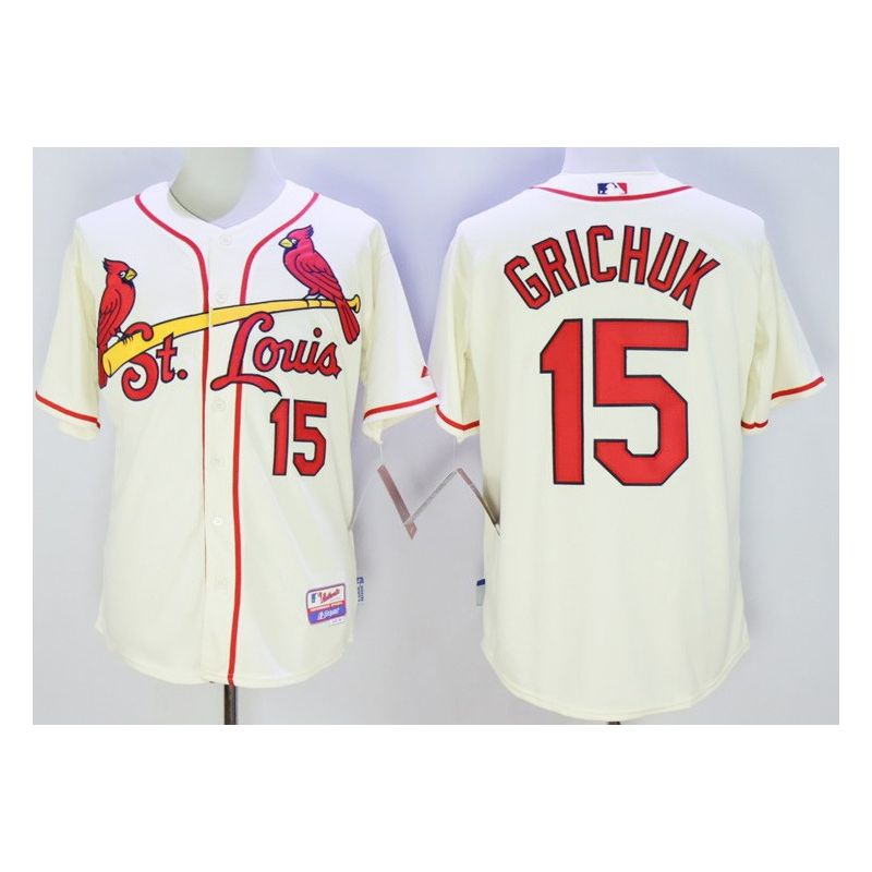 Cheap Randal Grichuk Cardinals Jersey From China Cream #15 In Men Women Youth Size Cheap Randal Grichuk Cardinals Jersey From China Cream #15 In Men Women Youth Size