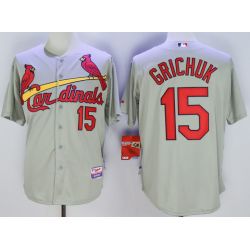 Cheap Randal Grichuk Cardinals Jersey From China Grey #15 In Men Women Youth Size