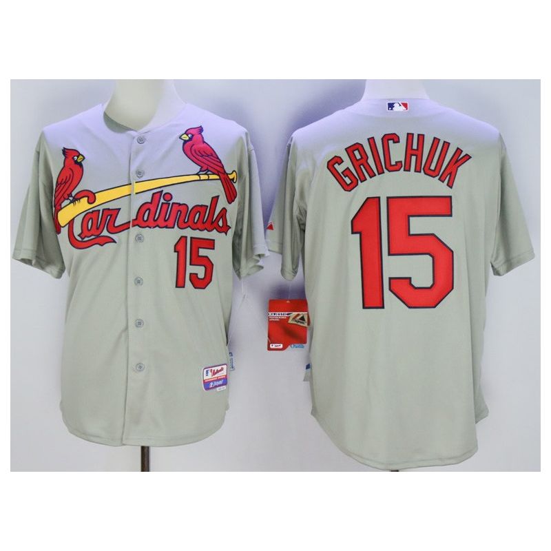 Cheap Randal Grichuk Cardinals Jersey From China Grey #15 In Men Women Youth Size Cheap Randal Grichuk Cardinals Jersey From China Grey #15 In Men Women Youth Size