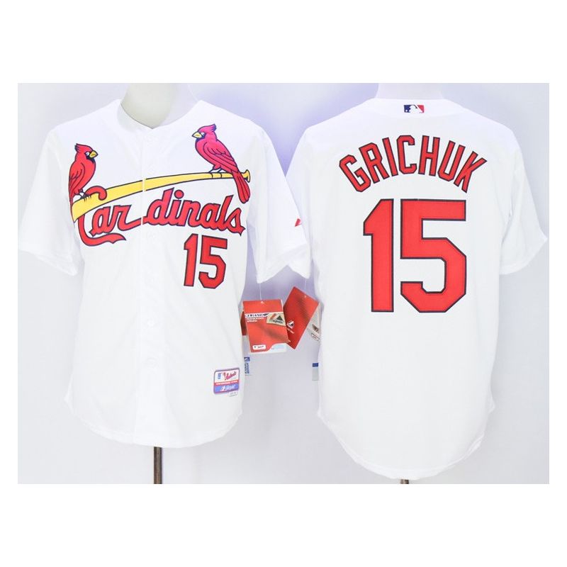 Cheap Randal Grichuk Cardinals Jersey From China White #15 In Men Women Youth Size Cheap Randal Grichuk Cardinals Jersey From China White #15 In Men Women Youth Size