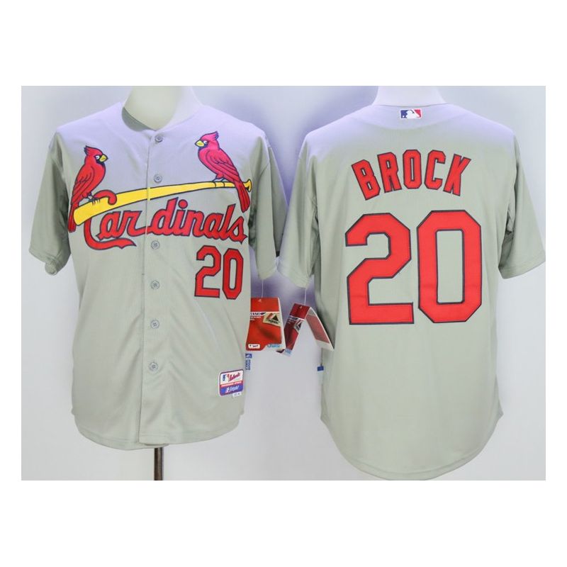 Cheap Lou Brock Cardinals Jersey From China Grey #20 In Men Women Youth Size Cheap Lou Brock Cardinals Jersey From China Grey #20 In Men Women Youth Size