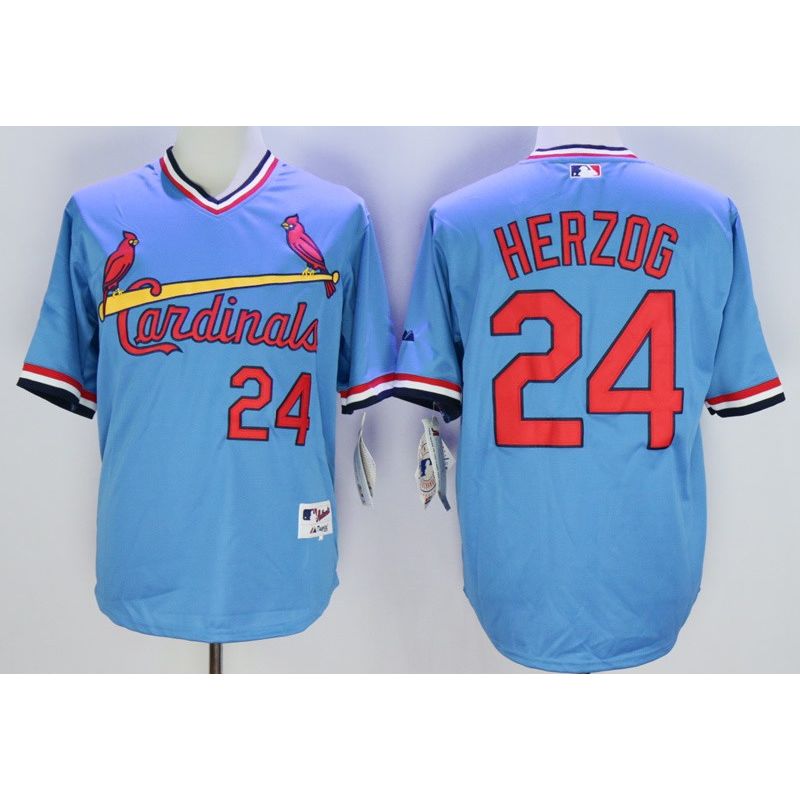 Cheap Whitey Herzog Cardinals Jersey From China Blue 1982 throwback #24 In Men Women Youth Size Cheap Whitey Herzog Cardinals Jersey From China Blue 1982 throwback #24 In Men Women Youth Size