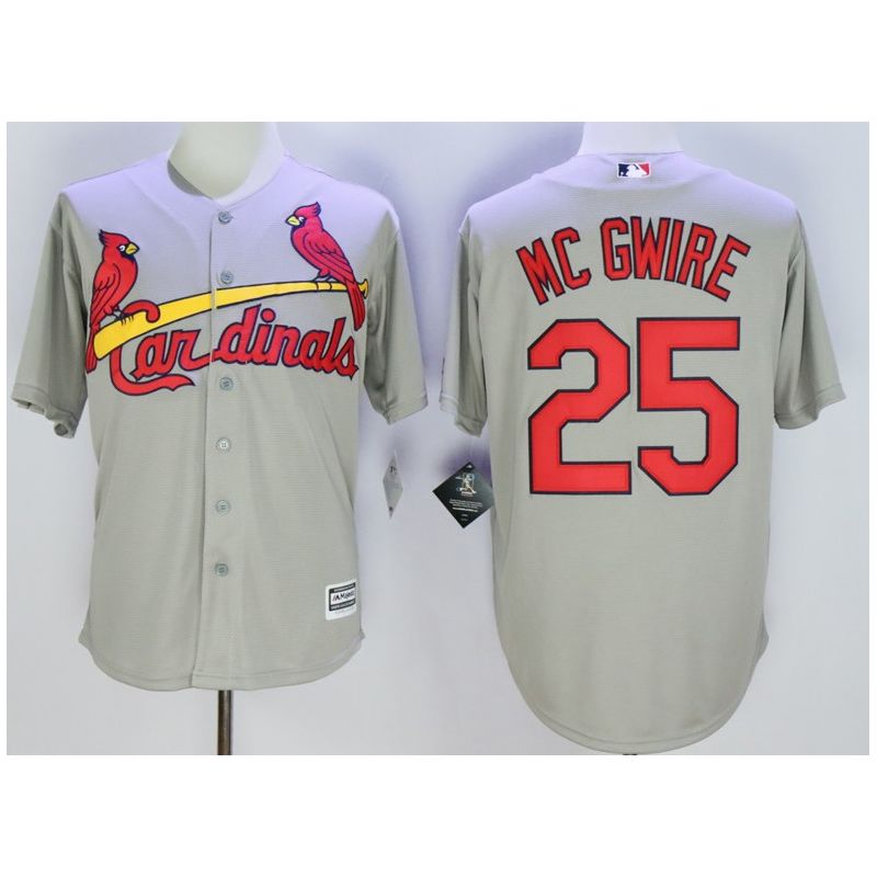 Cheap Mark McGwire Cardinals Jersey From China Gray #25 In Men Women Youth Size Cheap Mark McGwire Cardinals Jersey From China Gray #25 In Men Women Youth Size