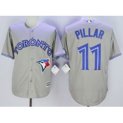 Cheap Kevin Pillar Blue Jays Jersey From China Grey 2016 #11 In Men Women Youth Size