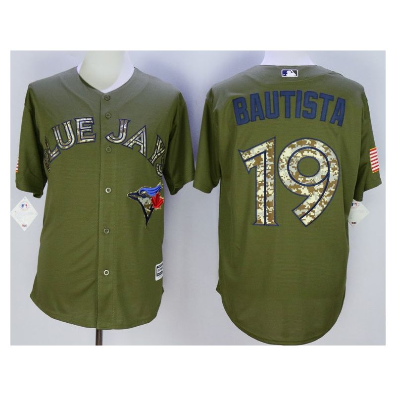 Cheap Jose Bautista Blue Jays Jersey From China Olive Salute To Service #19 In Men Women Youth Size Cheap Jose Bautista Blue Jays Jersey From China Olive Salute To Service #19 In Men Women Youth Size