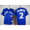 Cheap Troy Tulowitzki Blue Jays Jersey From China Blue #2 In Men Women Youth Size