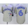 Cheap Marcus Stroman Blue Jays Jersey From China Grey #6 In Men Women Youth Size