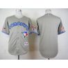 Cheap Blue Jays Jersey From China Grey with Commemorative Flag Patches In Men Women Youth Size