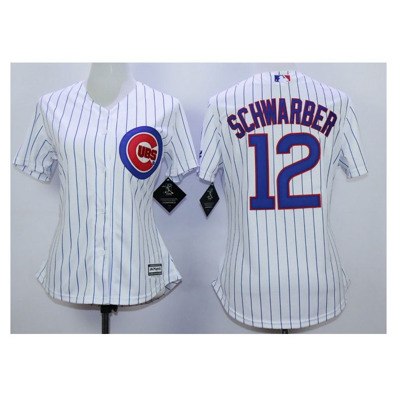 Cheap Kyle Schwarber Cubs Women Jersey From China White #12