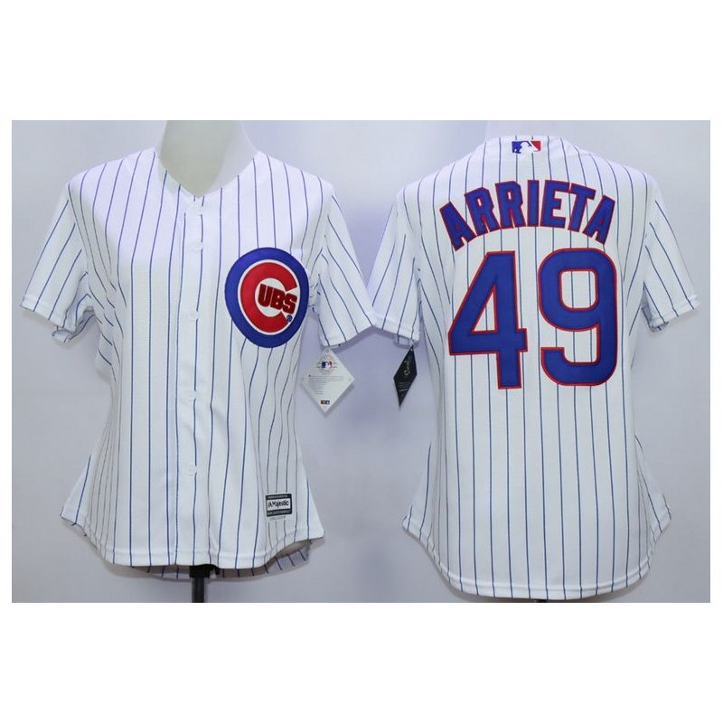 Cheap Jake Arrieta Cubs Women Jersey From China White #49