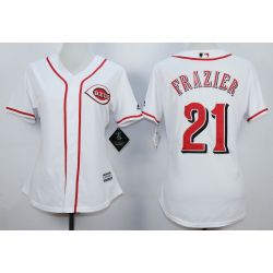 Cheap Todd Frazier Reds Women Jersey From China White #21