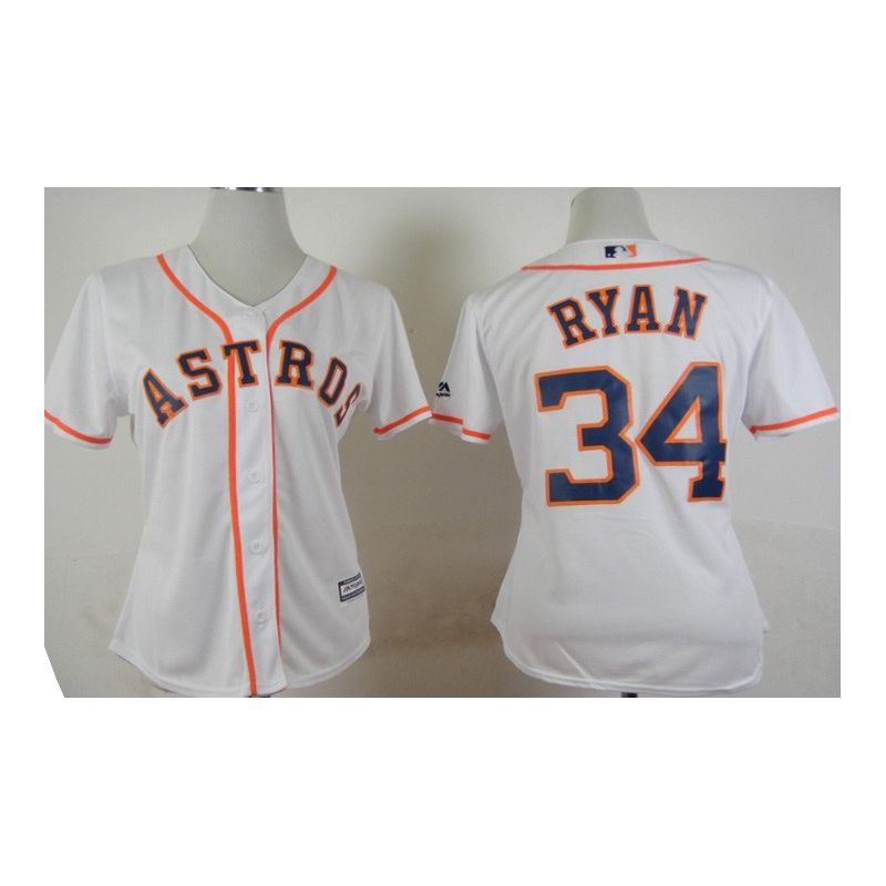 Cheap Nolan Ryan Astros Women Jersey From China White #34 Cheap Nolan Ryan Astros Women Jersey From China White #34