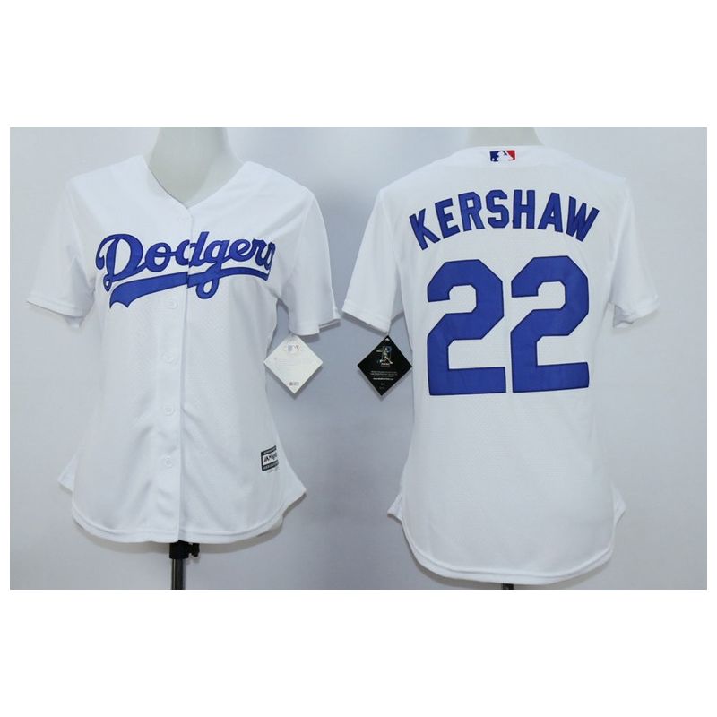 Cheap Clayton Kershaw Royals Women Jersey From China White #22