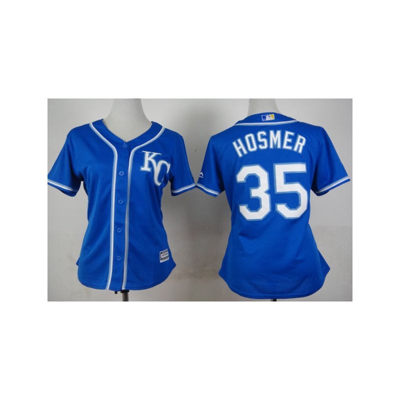 Cheap Eric Hosmer Royals Women Jersey From China Blue 2015 new #35