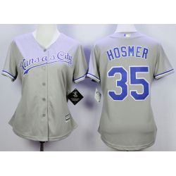 Cheap Eric Hosmer Royals Women Jersey From China Gray #35