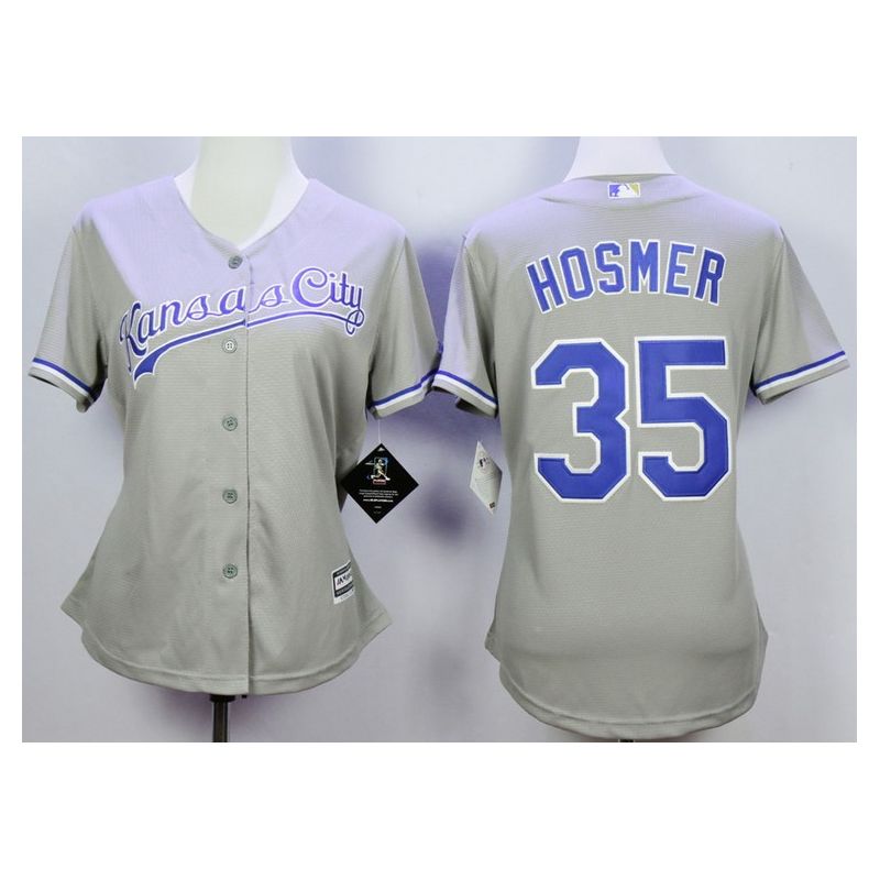 Cheap Eric Hosmer Royals Women Jersey From China Gray #35