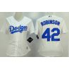 Cheap Jackie Robinson Dodgers Women Jersey From China White #42