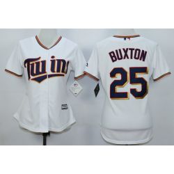 Cheap Byron Buxton Twins Women Jersey From China White 2015 #25