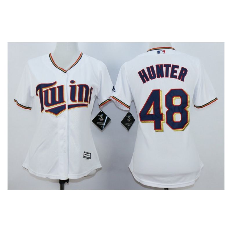 Cheap Torii Hunter Twins Women Jersey From China White 2015 #48