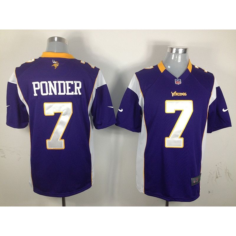 Cheap Christian Ponder Vikings Jersey #7 Purple From China Game