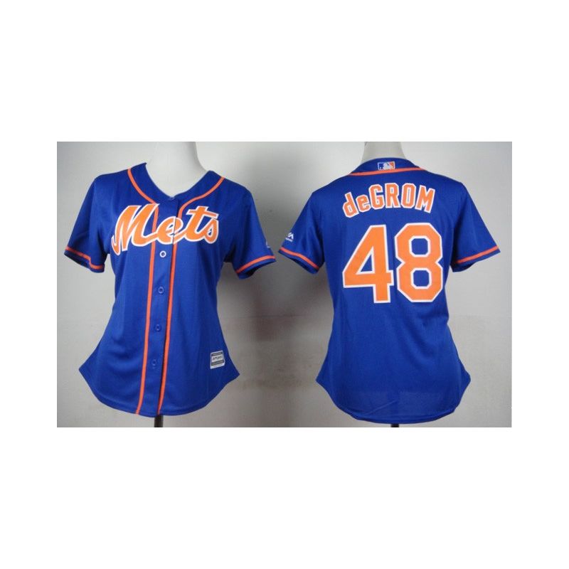 Cheap Jacob deGrom Mets Women Jersey From China Blue #48 Cheap Jacob deGrom Mets Women Jersey From China Blue #48