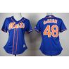 Cheap Jacob deGrom Mets Women Jersey From China Blue #48