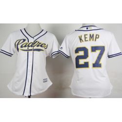 Cheap Matt Kemp Padres Women Jersey From China White #27