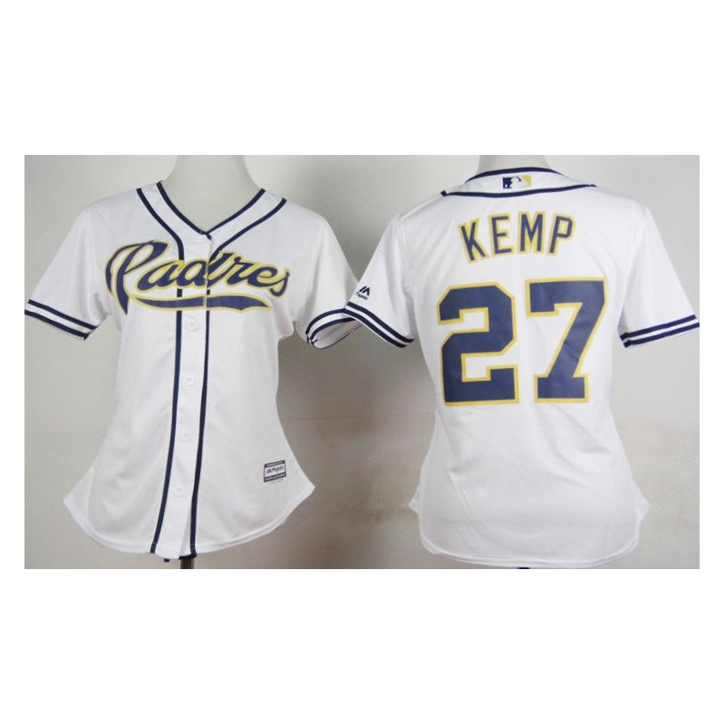 Cheap Matt Kemp Padres Women Jersey From China White #27