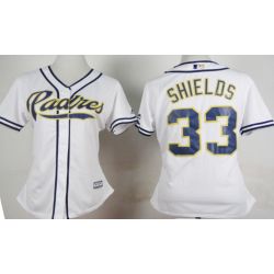 Cheap James Shields Padres Women Jersey From China White #33