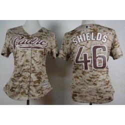 Cheap James Shields Padres Women Jersey From China Camo #46