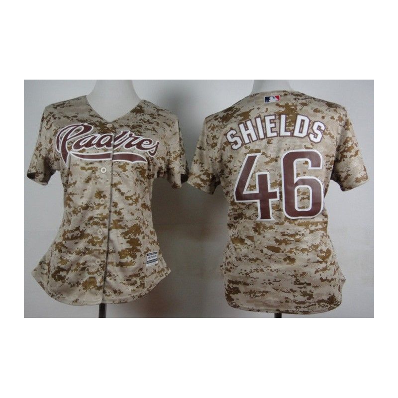 Cheap James Shields Padres Women Jersey From China Camo #46